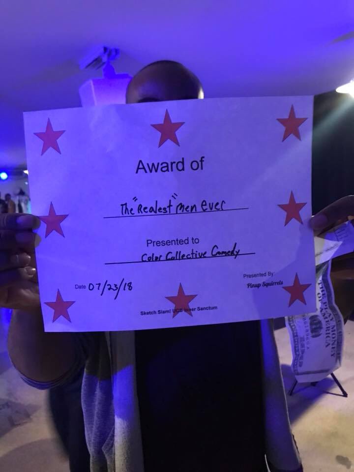 clr_collectiv's tweet photo. Thank you to โUCB sketch slamโ for having us and AWARDING us too!!! We had a blast!!!! ๐โผ๏ธ๐ฏ
.
.
.
.
.
.
.
#sketchslam #ucb #comedy #sketchcomedy #diversity #wewon #wefunny #wetalented #wesmart #weimportant https://t.co/6H3yr2BBLr