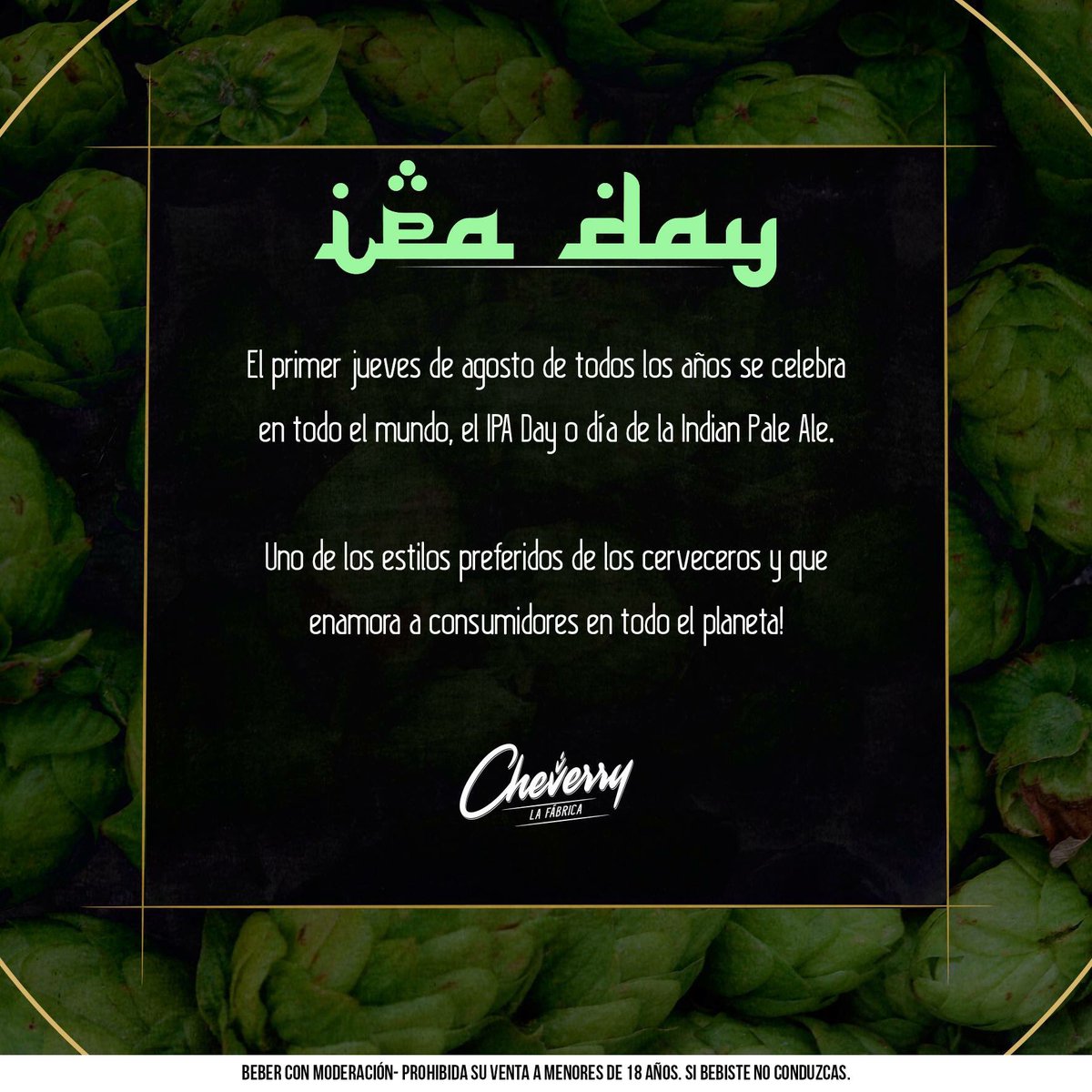 Se viene el #IPAday!🙌 🍻

El primer jueves de agosto de todos los años se celebra
en todo el mundo, el IPA Day o día de la Indian Pale Ale.

Uno de los estilos preferidos de los cerveceros y que 
enamora a consumidores en todo el planeta!

- Libertad 6050 - La Fábrica -