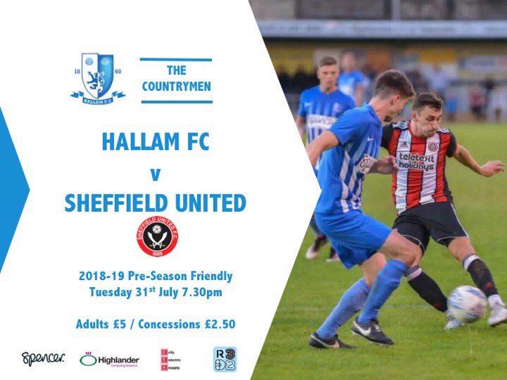HallamFC1860's tweet photo. ⚽️WIN HALLAM v BLADES ⚔️TICKETS ⚽️

We face @SUFC_tweets next Tuesday at Sandygate and we have a pair of tickets to give away

To stand a chance of winning them all you have to do is;

⚽️RETWEET THIS POST
⚽️FOLLOW US

#TwitterBlades #sufc #HallamFC https://t.co/XRA7RuPnva