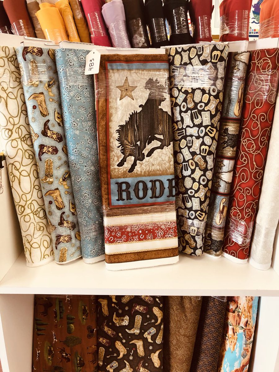 MookFabrics's tweet photo. The 2018 @MHStampede is here and we have you *literally* covered. #fabrics for shirts and bandanas to soft fleece patterns for the kids and oversize #fleece for the evening events. 

If you are near our #medicinehat location come in in! #theplacetobe #stampede #Yahoo https://t.co/uW8N1rlIz5