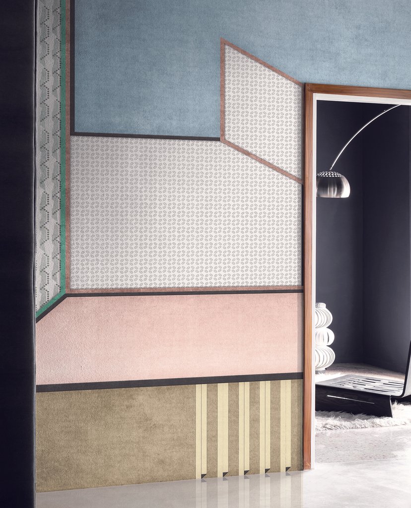 JacobPeresComms's tweet photo. Another beautiful example of the new wallpaper collection by @marcantetesta for 
@londonartwallpaper. Structural elements are combined with graphic surfaces, mixing shapes and volumes with textured patterns in the studio's signature style.
#walldesign #collectibledesign https://t.co/VXi5fwFQIp