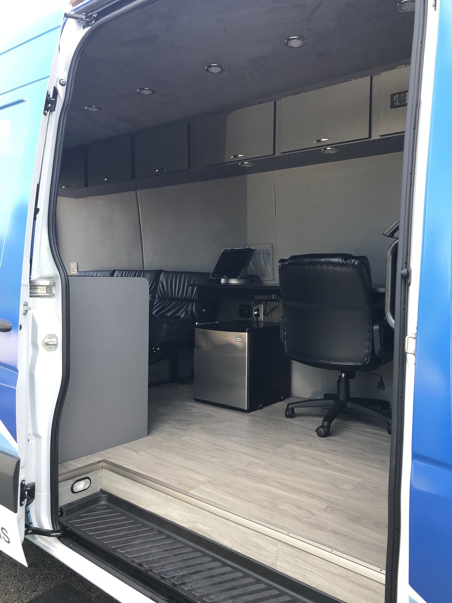 SuperiorCDesign's tweet photo. Mercedes Sprinter Custom upfit. Mobile office to provide legal aid to clients via mobile satellite meetings. https://t.co/RrcfMJwRXT