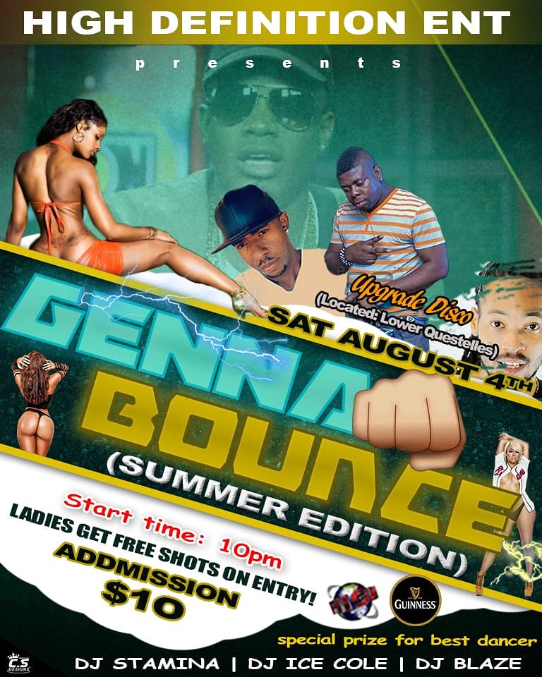 PabloDennie's tweet photo. So it's about time to turn up the summer 🎶Up Inna the club we gone again 🎶 Saturday Aug 4th We coming with the BOUNCE #GennaBounce inside #UpGradeDisco  #HighDefinitionEnt https://t.co/dFWxJZrX6j