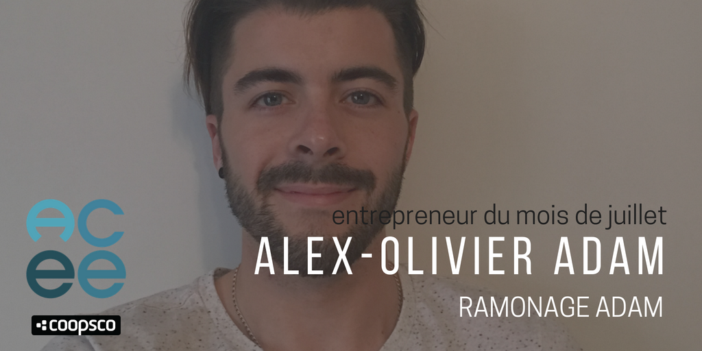 Félicitations à notre entrepreneur du mois de juillet, Alex-Olivier Adam, présenté par COOPSCO la <a href="/FQCMS/">FQCMS</a>. 
bit.ly/2OjLNfJ