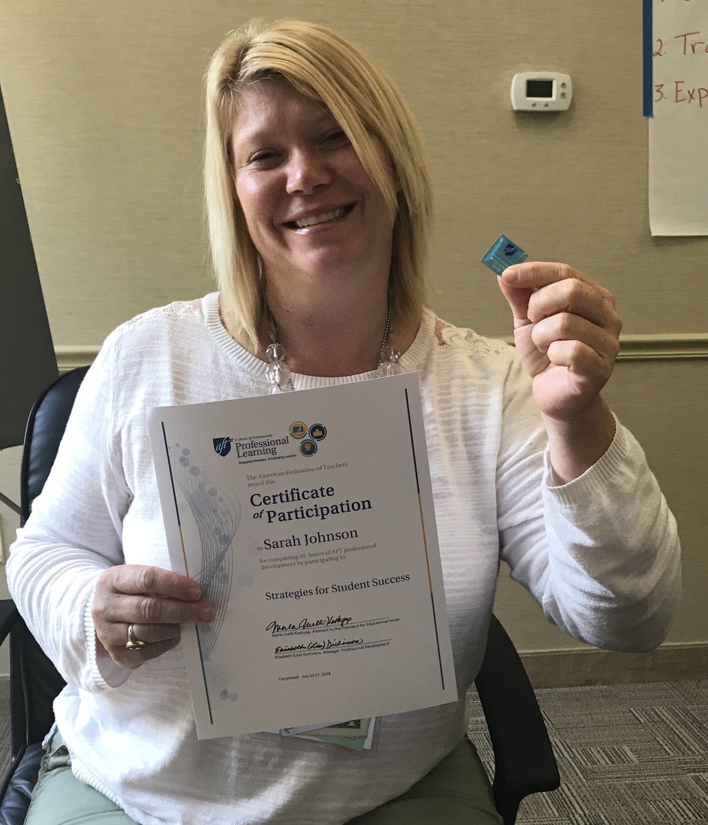 sjwteach's tweet photo. Just got “pinned” to facilitate #AFTPD Strategies for Student Success #AFTSSS2018 @AFTunion Can’t wait to share with @SPFT28 &amp; @EducationMN https://t.co/bHuVkyBVPN