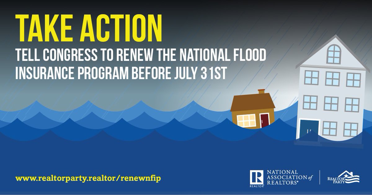 PhillyRealtors's tweet image. The National Flood Insurance Program will expire on 7/31. Click here &amp;amp; tell Congress to extend &amp;amp; pass meaningful reforms to ensure long-term viability of the program. parealt.rs/2I0xb0n  #SupportNFIP #REALTORParty