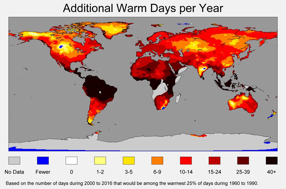 RARohde's tweet photo. I've tweeted this in the past, but now seems like a good time for a reminder.

As the world warms, many parts of the globe are already finding that the warm temperatures traditionally associated with summer are present for about 2 more weeks than they used to be. https://t.co/bI1Hy88LBD