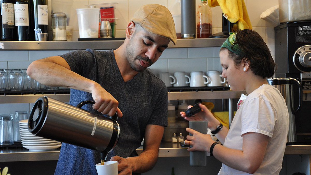 A free meal, no questions asked. <a href="/caferacermn/">Cafe Racer</a> in Mpls. opens their doors on a normally closed Monday, once a month, to feed anyone who needs a hot meal. kare11.tv/2LD8yNc