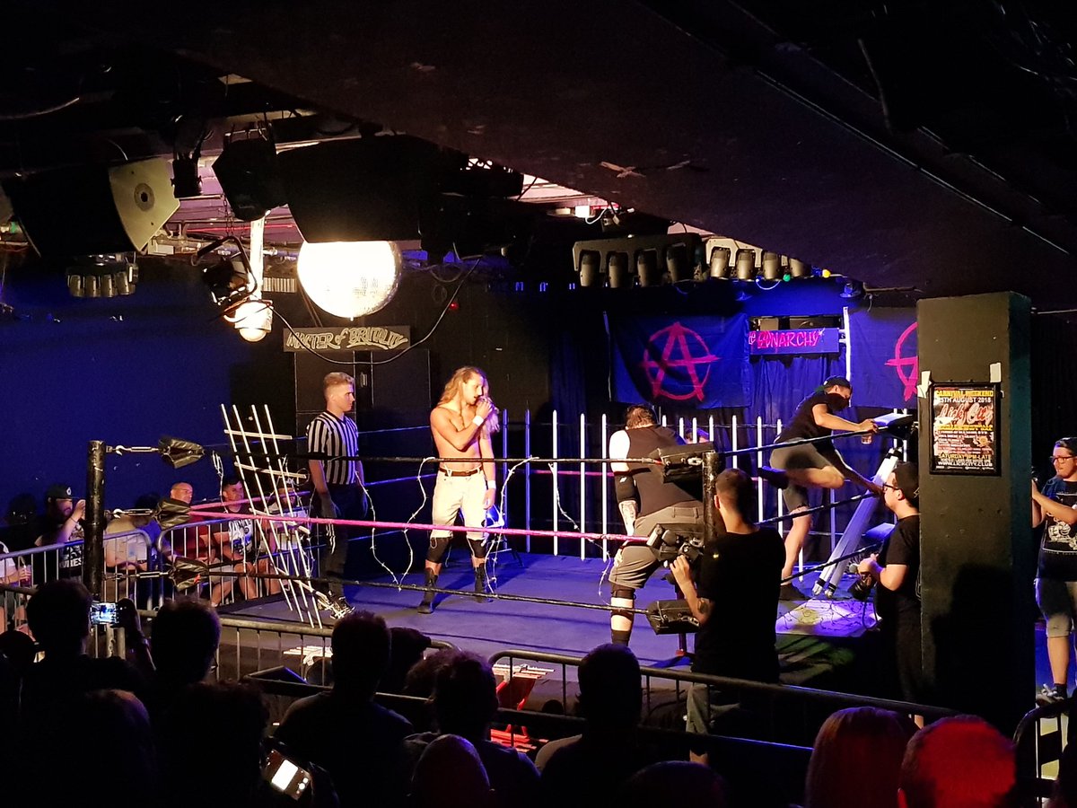 KrisProwse182's tweet photo. Holy fuck.... @drewparker_97 @ClintMargera that was absolutely fucking insane tonight. What an incredible end to the Master of Brutality Tournament. @WeAreAnarchyPro #MasterOfBrutality #DrewParker #ClintMargera https://t.co/I7OGBHgkXR