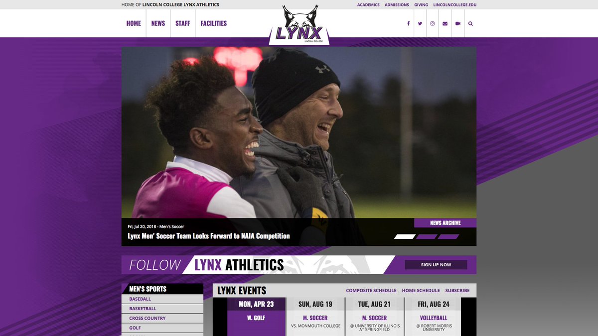 SIDHelp's tweet image. Lincoln College Athletics has launched their newly redesigned website. Check it out today! #NAIA lincolnlynxsports.com
