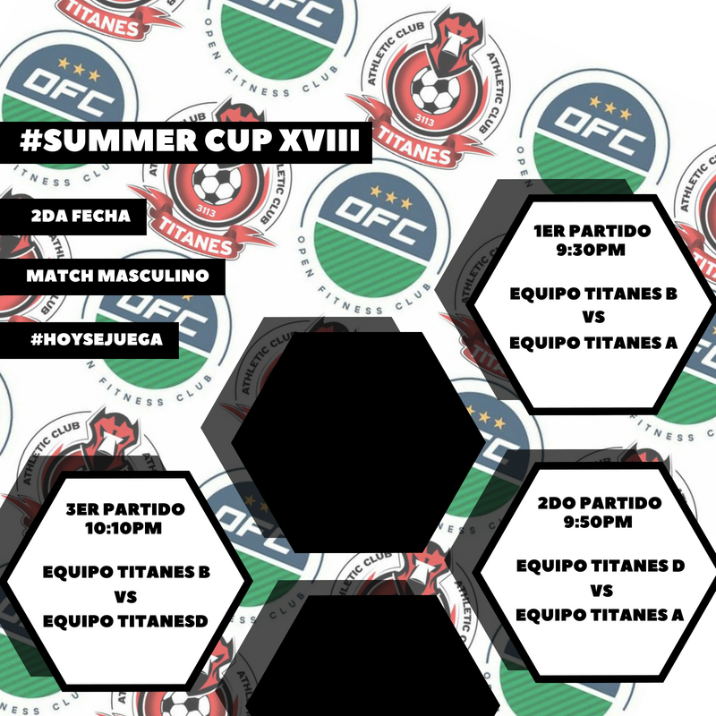 TitanesAC's tweet photo. Porque ustedes lo pidieron #hoysejuega. Hoy continuamos con nuestro #soccer #summercup XVIII nuestro 2da fecha de #matchday masculino en @openfitnessclub  siguenos en nuestras distintas redes sociales. https://t.co/5sgOrR8Ypm