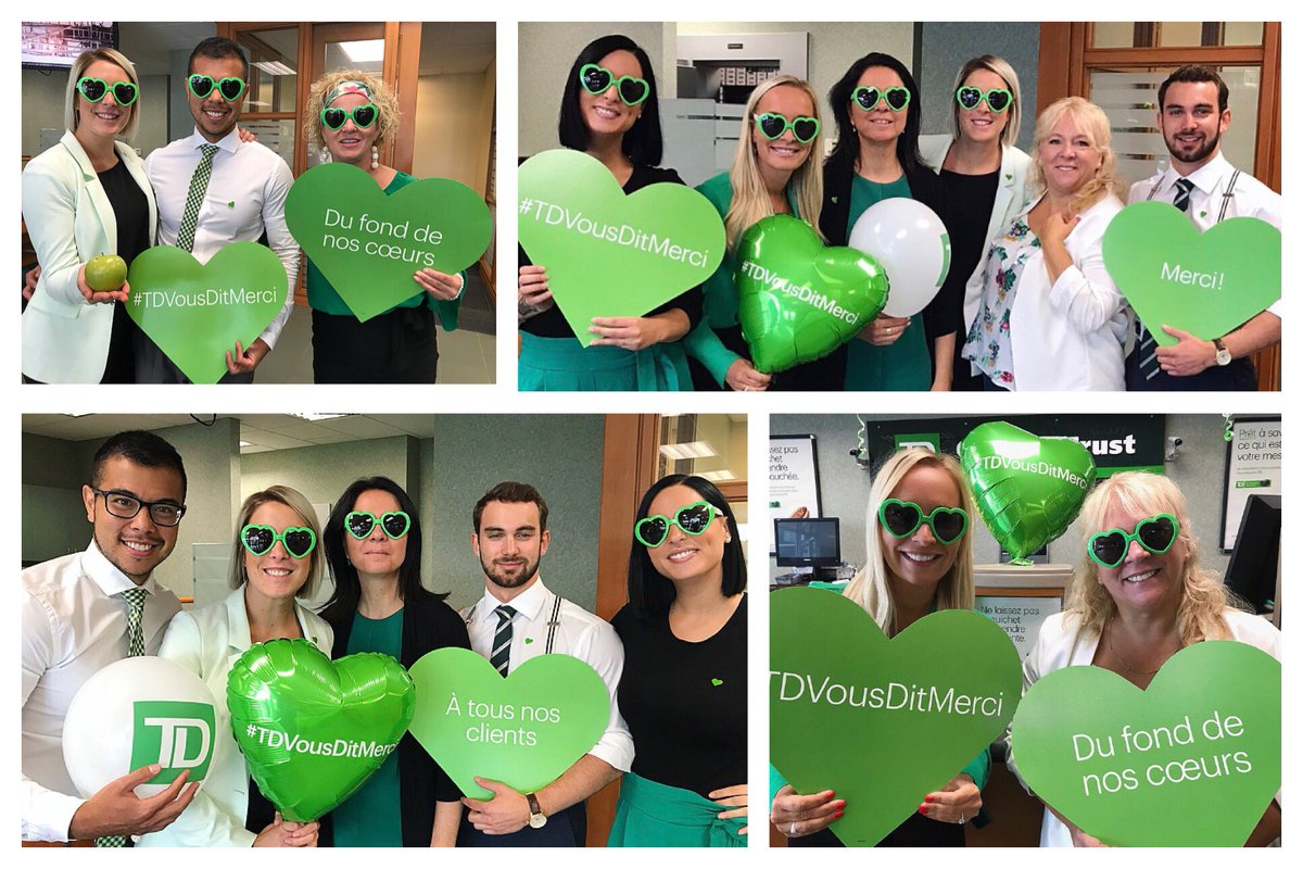 Journée spéciale aujourd’hui à la <a href="/Banque_TD/">TD (Canada)</a> #Beauport pour dire merci à nos précieux clients. Du fond du coeur, #TDVousDitMerci ! Passez nous voir. Plusieurs surprises !  #TDThanksYou @DenisDrolet_TD