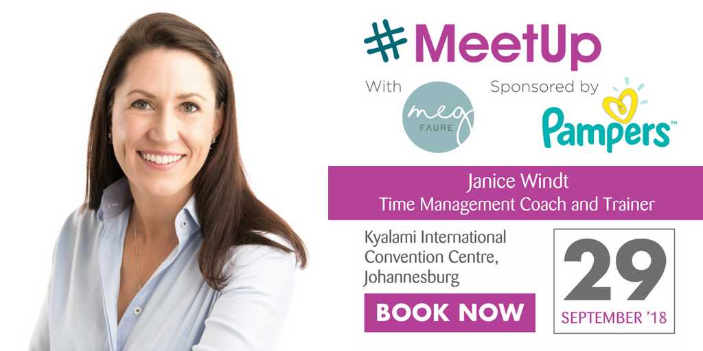 BabyMeetup's tweet image. Janice Windt, Time Management Coach &amp;amp; Founder of Working Mothers Expo. She’s helped &amp;amp; inspired 1000's of working moms worldwide to find balance right for them to Make. Life. Work. See Janice at the Parent Sense Session by Old Mutual.
#MeetUp with Meg Faure buff.ly/2Nh8IqH