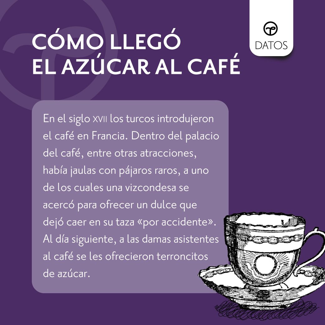 algarabia's tweet photo. ¿Cómo llegó el azúcar al café? Aquí te contamos la historia. https://t.co/CqSSJsHCgv