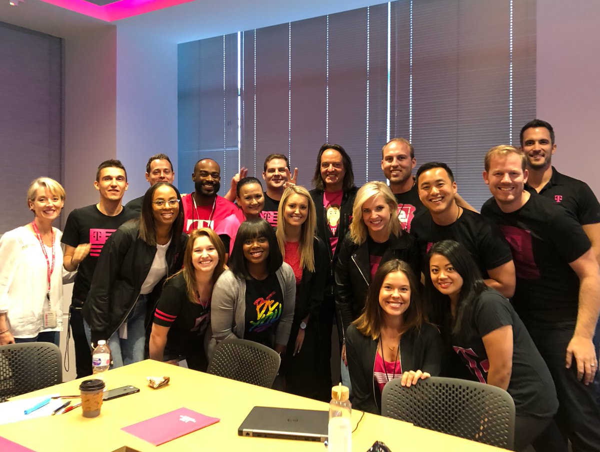 Thanks <a href="/JohnLegere/">John Legere</a> for dropping by #L2E Summit. Incredible inspiration: “As you grow in the company keep your core purpose the same—listen to your employees &amp; customers then do what they say!!!” #allin #AreYouWithUs #BeMagenta #Tmobilecareers #WeWontStop #Uncarrier #1HR