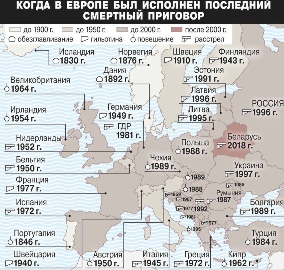 Страны где разрешена казнь