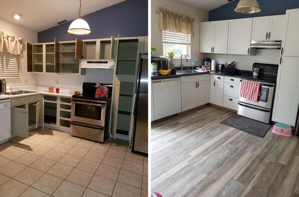 LLFlooring's tweet image. Jennifer updated her kitchen with Tranquility Edgewater Oak LVP. She says, “I’m so thankful we did this. It makes the kitchen look brand new.” See more customers’ transformations: ow.ly/GKb330kZz6p | Shop Edgewater Oak, now 10% OFF: ow.ly/l84330kZzbe