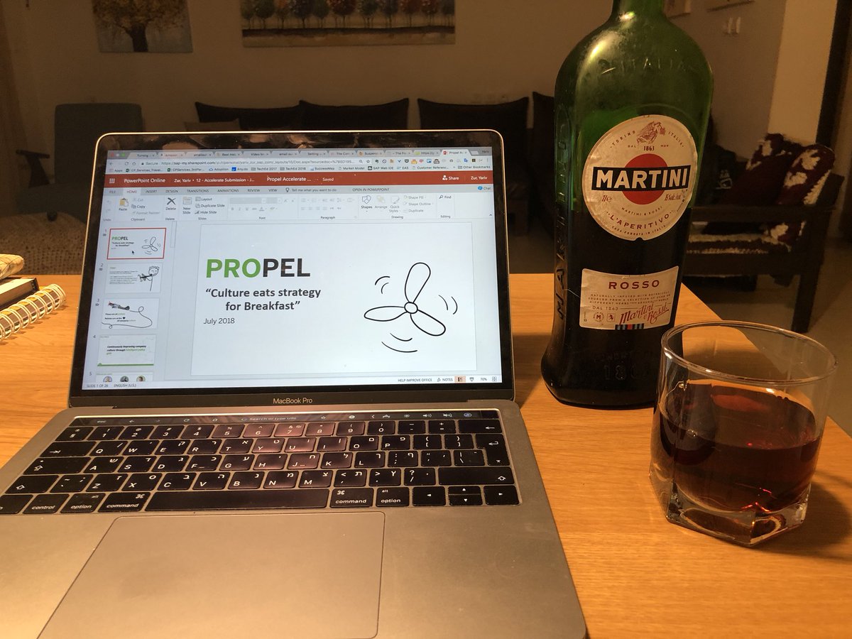 The night before submission to the “accelerate” phase of @sap_iO Venture studio #gopropel
