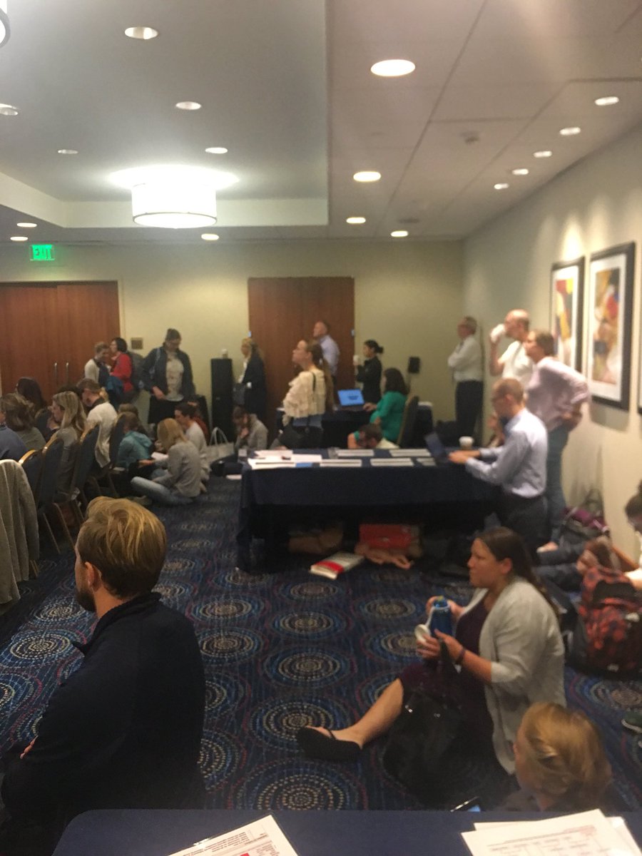 AndreaWestbyMD's tweet photo. Wow! A completely packed room for our second session of Management of Category II Fetal Heart Tracings workshop at @aafp #FCMC18 https://t.co/gKljEA8h0o