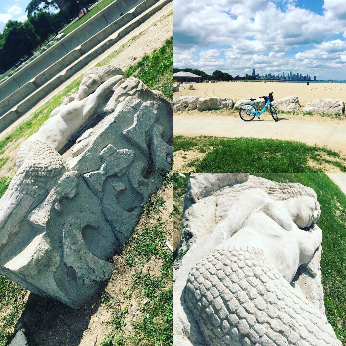 Found the mermaid while biking back from Laracon.  20 mile ride today but totally worth it.  <a href="/userscape/">UserScape Inc</a> #chicago #laracon2018 #helpspotcrew #bikechicago #getoutandride