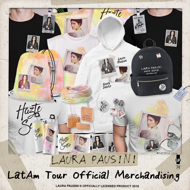 Laura Pausini  #HazteSentirWorldTour #2018 #OfficialMerchandise.
¡exclusivamente para las fechas en las #Américas! Producido por <a href="/OMGVIP_official/">OMG VIP</a>. Exclusively for the dates in the #Americas! Manufactured by #OMGvip. Exclusividade para as datas nas #Américas! Produzido por #OMGvip