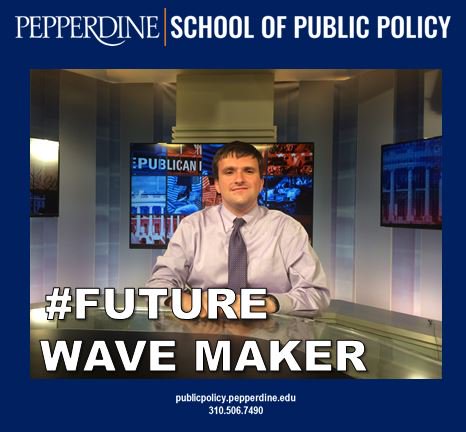 PepperdineSPP's tweet photo. Zachary Hayes (MPP Candidate '19) is this week's #FutureWaveMaker! Spending his summer interning at the Republican National Committee, some of Zachary's duties include compiling news clips of political articles and assisting in production in the RNC television studio. #PeppSPP https://t.co/9muxalg0Ry