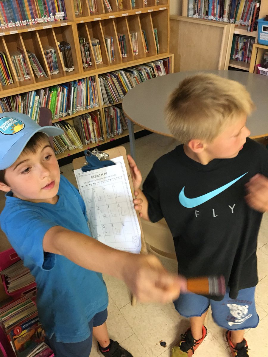 Ms_Elliott5's tweet image. Addition hunt time at #SLPTLDSB2018 @OntarioSLP #tldsblearns Making math fun again! These kids are mathematicians!