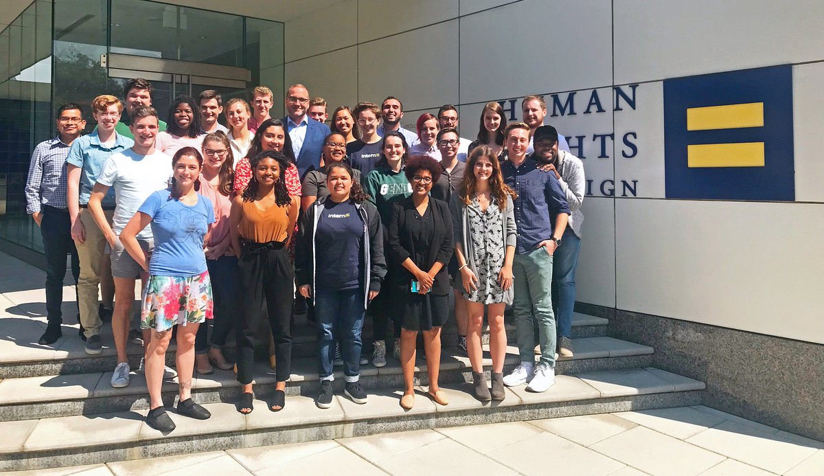 HRC interns with HRC President Chad Griffin