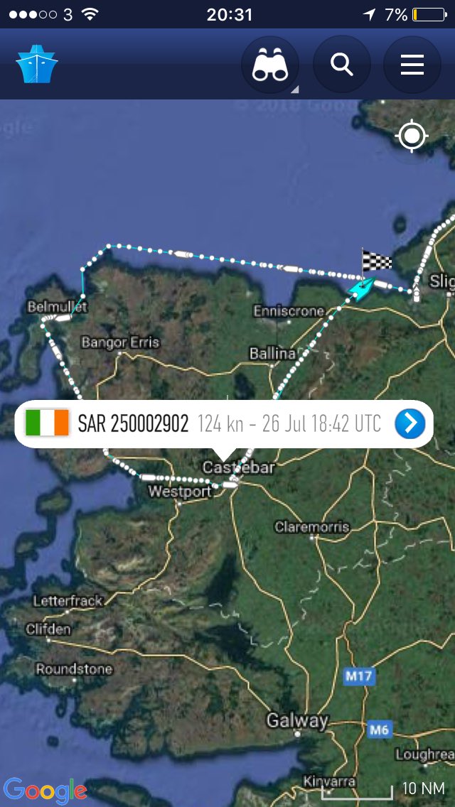 Emergency Services working together. Rescue 118 airlifted a patient from Belmullet Airstrip this evening. A vital link in the chain of survival for seriously ill patients in rural areas. <a href="/BallyglassCG/">BallyglassCoastGuard</a> <a href="/AmbulanceNAS/">National Ambulance Service 🇮🇪🚑</a> <a href="/IrishCoastGuard/">Irish Coast Guard</a>