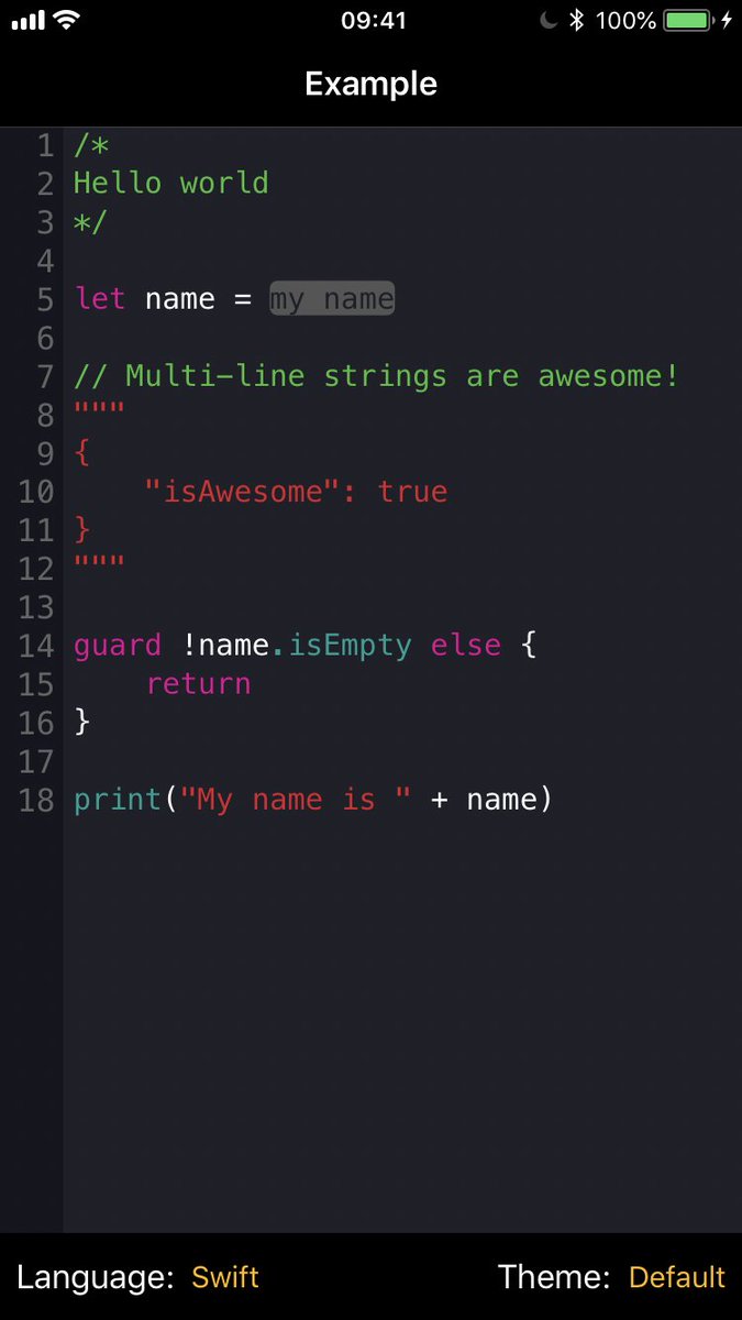 LouisDhauwe's tweet image. Just open sourced the source editor of my `Xcode for iPad` prototype. Provides a rich, native, Swift editor out of the box! 🚀 github.com/louisdh/source…