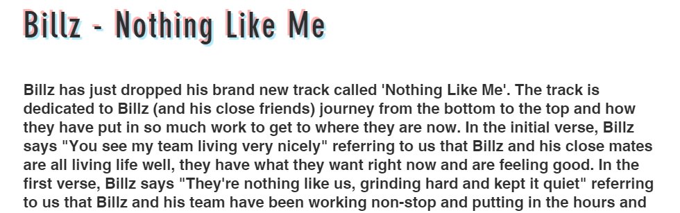 PlanetBoomBoxes's tweet photo. Check out our new Blog on Billz new track 'Nothing Like Me'
#Manchester @TeedeeUKG @samurai_shakz @__kirx 

https://t.co/r4qYO0CUHx https://t.co/uDKccJ6gT8