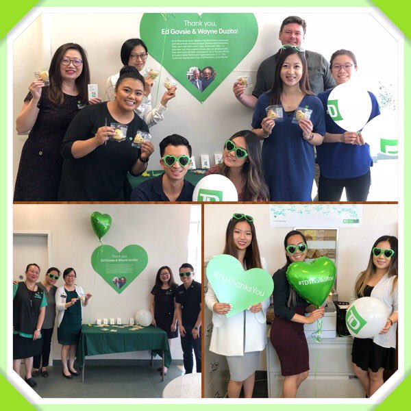 From Oakridge Branch,  #TDThanksYou sincerely!#CustomerAppreciationDay #ReadyForYou <a href="/604katyn/">Katy Nguyen</a> <a href="/agnes_pun/">Agnes Pun</a> <a href="/RicciCheung_TD/">Ricci Cheung</a> <a href="/susansmleong/">Susan</a> <a href="/Silvia_Liv/">Silvia Livingston</a>