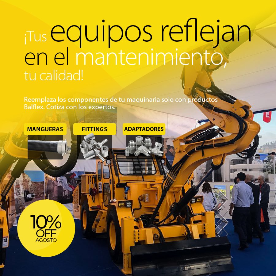 FleximinLtda's tweet photo. Es de gran importancia mantener en perfectas condiciones la maquinaria de trabajo. De esto, depende la calidad que entregarás.

Por eso, solo reemplaza y mantiene con productos Balflex. https://t.co/l5nqqvjJje
