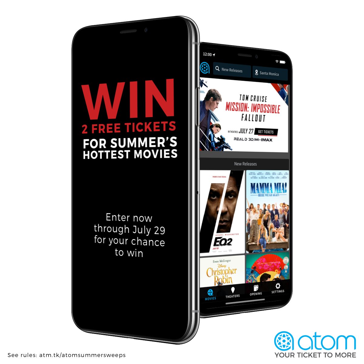 atomtickets's tweet photo. Summer movie madness! We want you to see them all so we’re GIVING AWAY 15 pairs of FREE tickets for any movie! 🎟📽

To enter, RT this tweet. Check your DMs next week to see if you won.

See terms: https://t.co/O34uQcHSIE https://t.co/f6Qo4IoJpK
