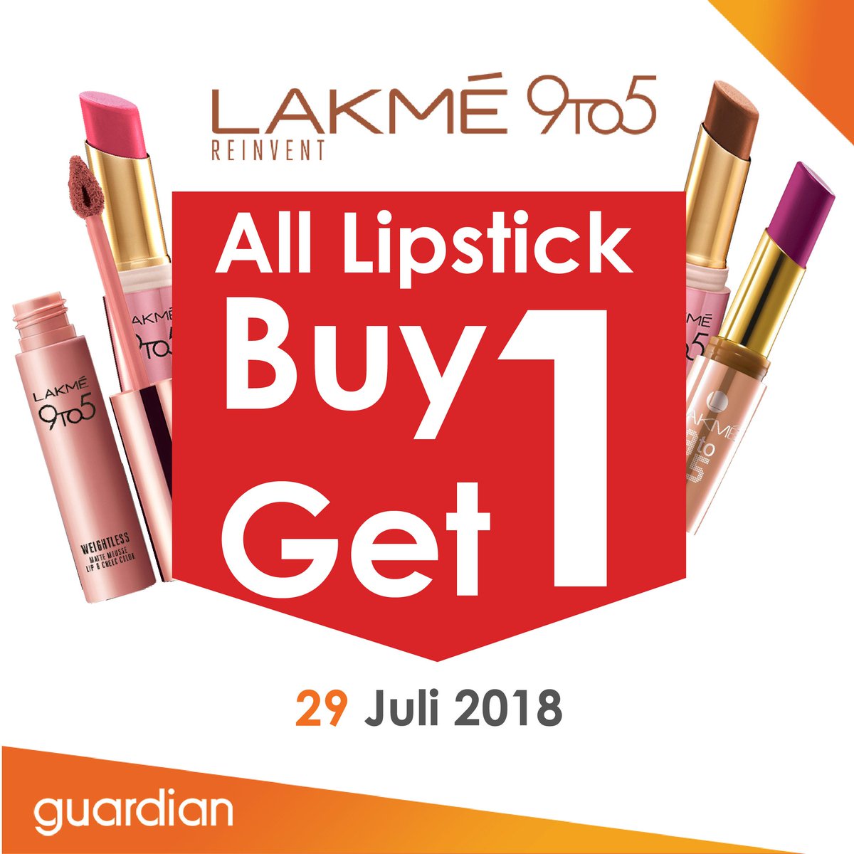 GuardianID's tweet photo. (2/2) Happy Lipstick Day! Rayakan #LipsDay bersama Guardian! Karena ada banyak pilihan lipstick terbaik dengan promo super menarik! Agar belanja semakin seru, yuk mention teman kamu & share dong brand Lipstick favoritmu di kolom komentar. #keGuardianYuk #LipsDay #HappyLipstickDay https://t.co/Gq3NFadQTb