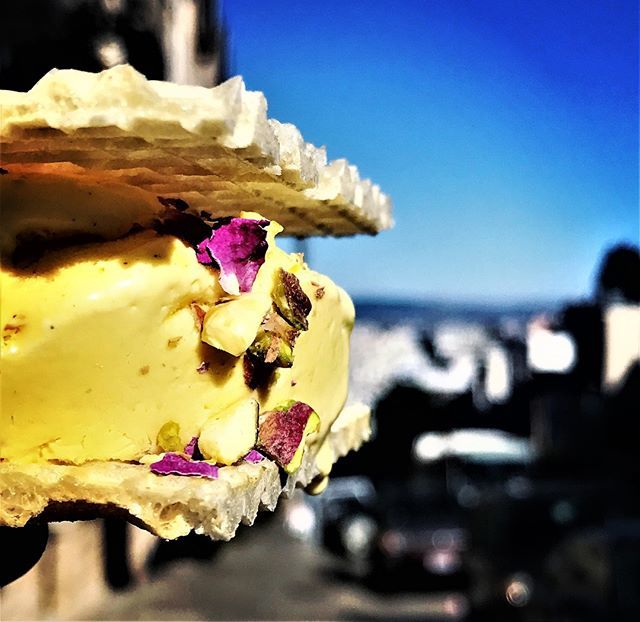 Nothing like ice cream and a view! Especially when said ice cream is a re-imagined classic. This beauty from @setistable combines handpicked saffron and pistachios from Iran. Just a little reminder to stay gold :) ift.tt/2mL3OXR