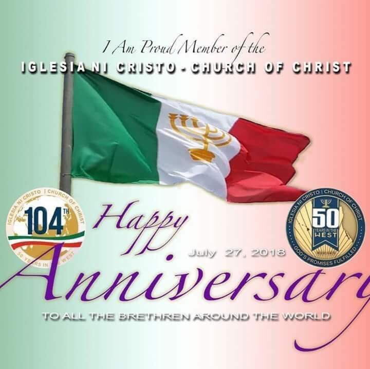 Happy Anniversary po sa lahat.. #IglesiaNiCristo #50thInTheWest