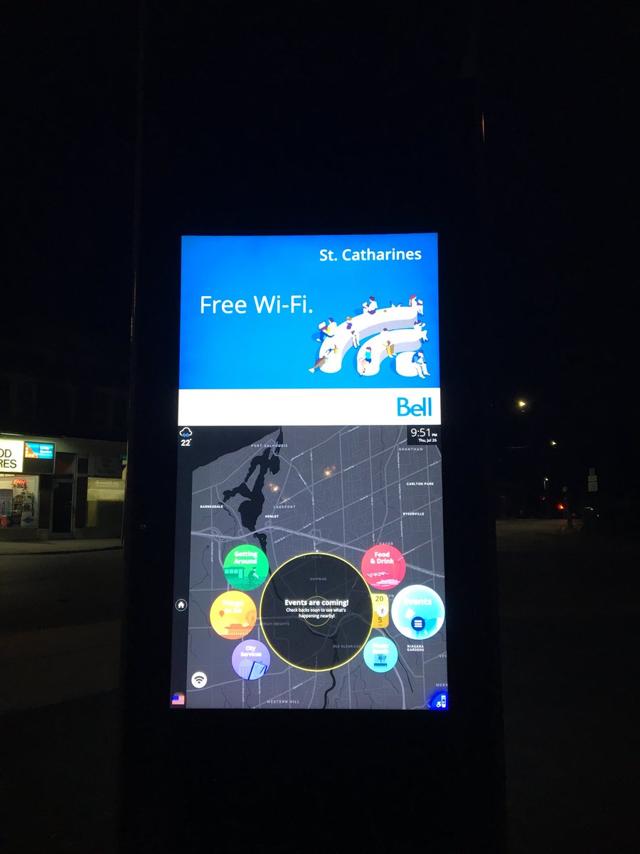 Posting this on the wifi at the new <a href="/Bell/">Bell</a> Smart Kiosk in Montebello Park. Great new addition to #OurHomeSTC