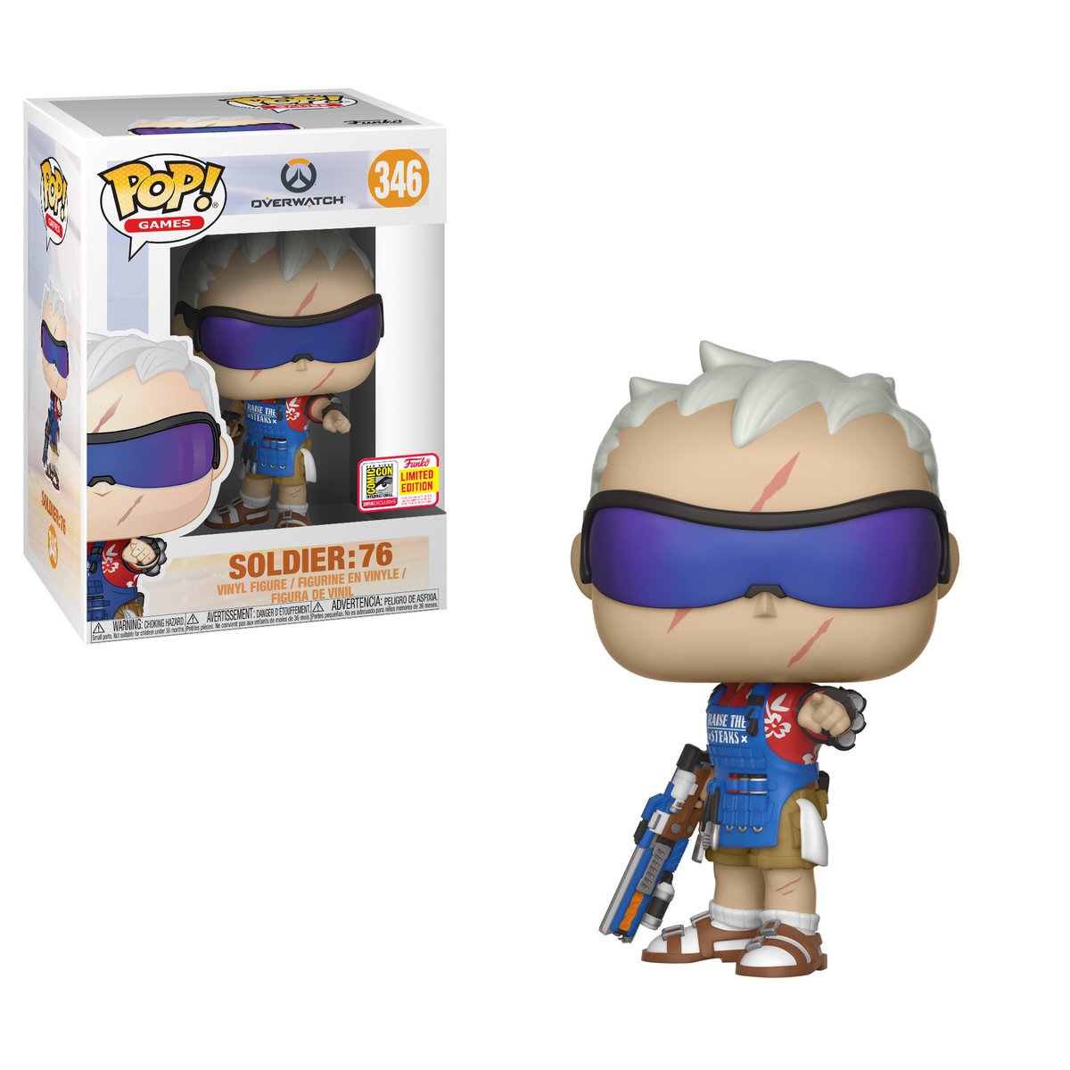 OriginalFunko's tweet image. RT &amp;amp; follow @OriginalFunko for a chance to win a #SDCC Exclusive Soldier:76 Pop! #FunkoSDCC