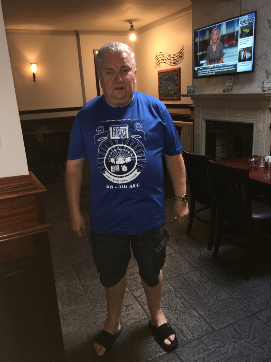 Conor, a stalwart of Gorey Market House Festival, was 1st in line for his T-Shirt. On sale now in Funges &amp; The Loch Garman Arms!! <a href="/GoreyChamber/">Gorey Chamber of Commerce</a> <a href="/Love_Gorey/">LoveGorey</a> <a href="/GoreyChamber/">Gorey Chamber of Commerce</a> <a href="/LeeChin8/">Lee Chin</a> <a href="/hothouseflowers/">hothouseflowers</a> <a href="/jakecartermusic/">Jake Carter</a> <a href="/Jdixonphotos/">Joseph dixon</a> <a href="/wexfordintouch/">Wexford Ambassador</a> <a href="/DaveTodayFM/">Dave Moore</a>