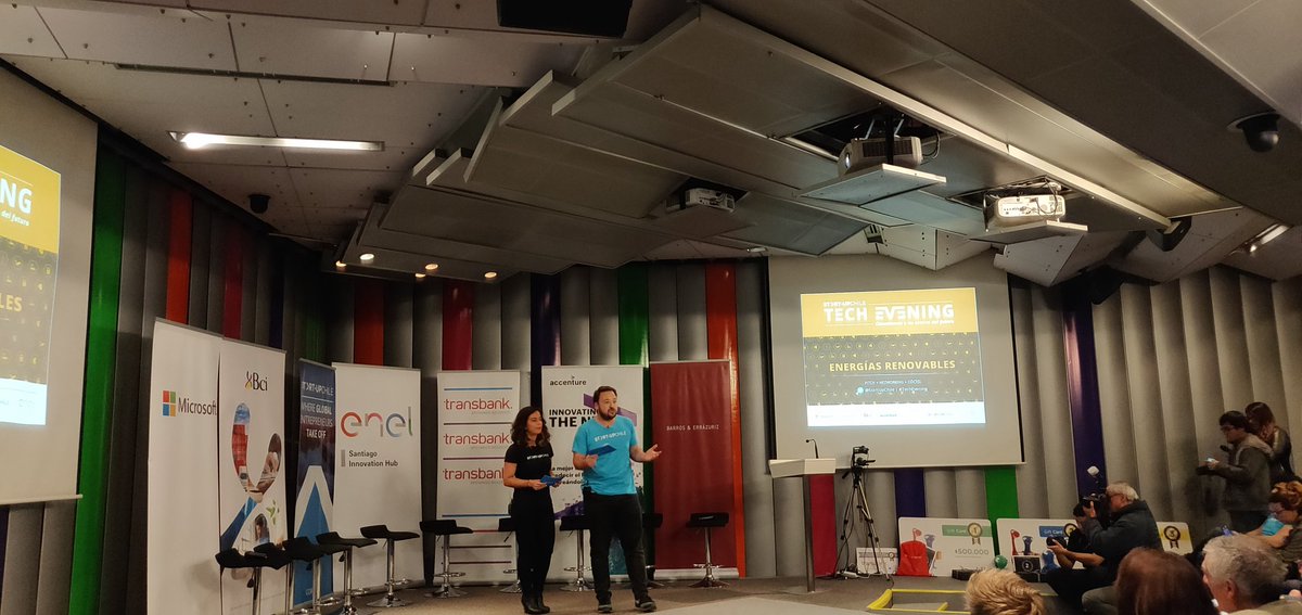 tomascosky's tweet image. Iniciado
#TechEvening en Energías Renovables de @startupchile  7 de 10 pitch hoy son de proyectos de innovación Solar