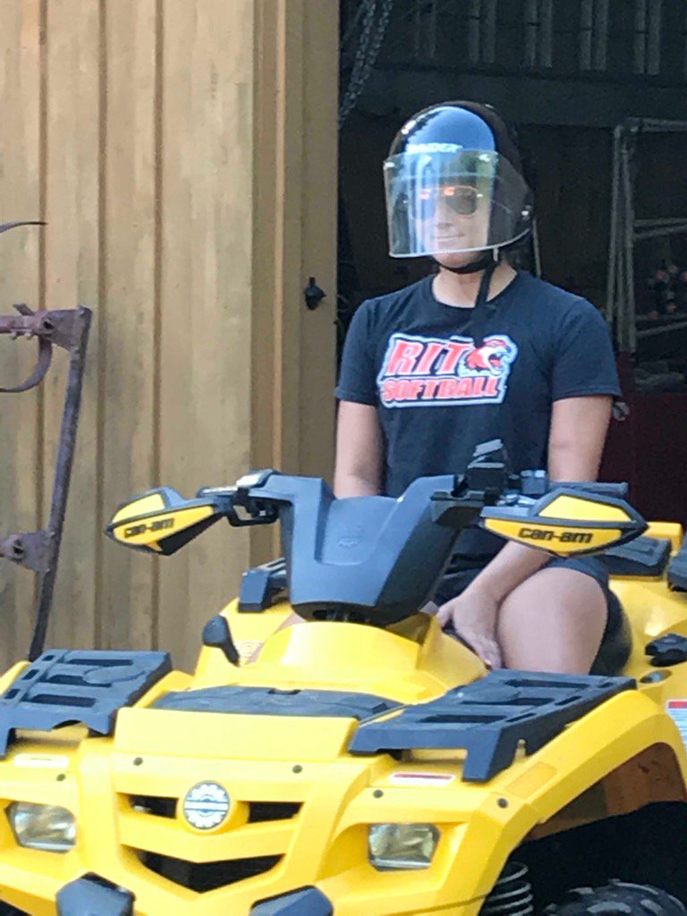 JCGuinan81's tweet photo. Erin hitting the trails. #RITSoftball https://t.co/YoEio6A9wZ