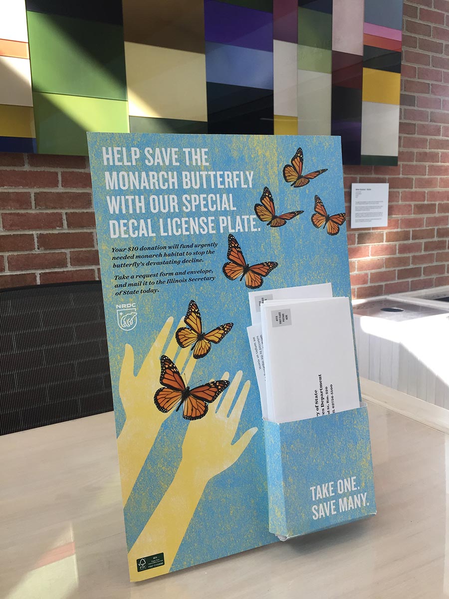 chicagobotanic's tweet photo. Illinois residents: Help save the #monarch butterfly with the @NRDC special decal license plate. Visit our Regenstein Learning Center or download a form here: https://t.co/pDGnkYPlgY https://t.co/mz3T3DfUuS