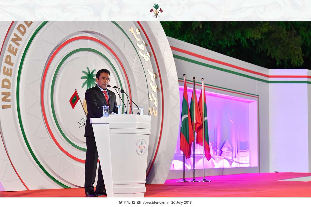 presidencymv's tweet photo. “The #Maldives foray into the wider international and globalized realm compels Us to adapt to seek greater opportunities” - #PresYameen 
https://t.co/dKW5KRoWqO https://t.co/VFjqC3OIKZ