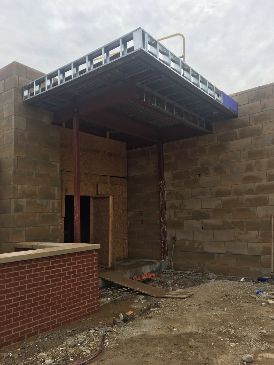 renathunderhawk's tweet photo. So exciting to see progress! #LearningUnderConstruction @MapleWarriors Entryway is magnificent, large window opening was behind a wall,window seats installed, and excited Admin in front office! https://t.co/MjO7LBlQjk