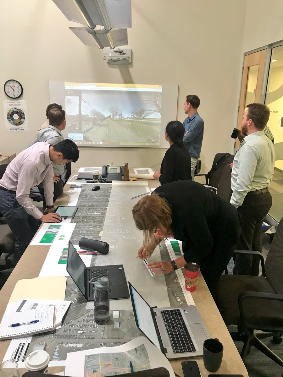 connorfwcox's tweet photo. Wrapped up a productive design workshop with @lethbridgecity, Alberta, redesigning select street corridors to be more accessible and safe for all users. @KC_Atkins @tylergolly @tooledesign https://t.co/c1Sm9ozVXC