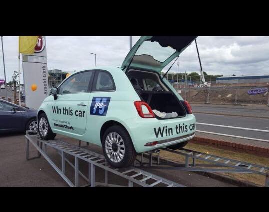 The band are raffling off a Fiat 500. Tickets are £5 and can be bought off of any band member. (Please note that the actual car won will be white) Good Luck 😁🤞🏼🚘!!!