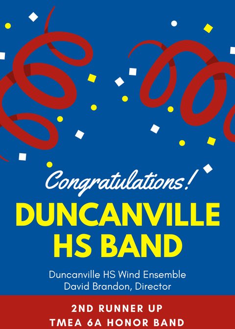 dvillehschoir's tweet photo. CONGRATS to our @DvilleBand family on this MAJOR accomplishment!! @TMEA Honor Band - 2nd Runner Up #aintnobandlikedvilleband https://t.co/HFF6xwHTEj