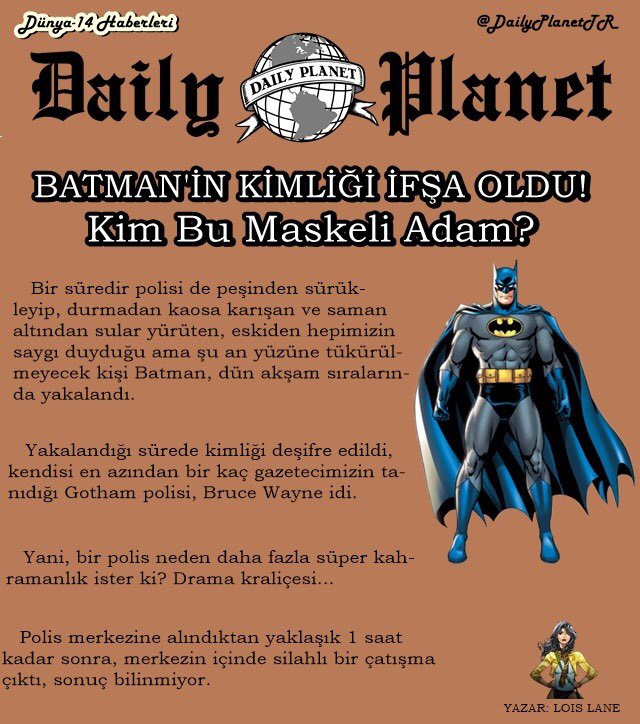 Şimdi soracaksınız, bunlar neden 2 de haber paylaşıyor? Çünkü Daily Planet asla uyumaz!