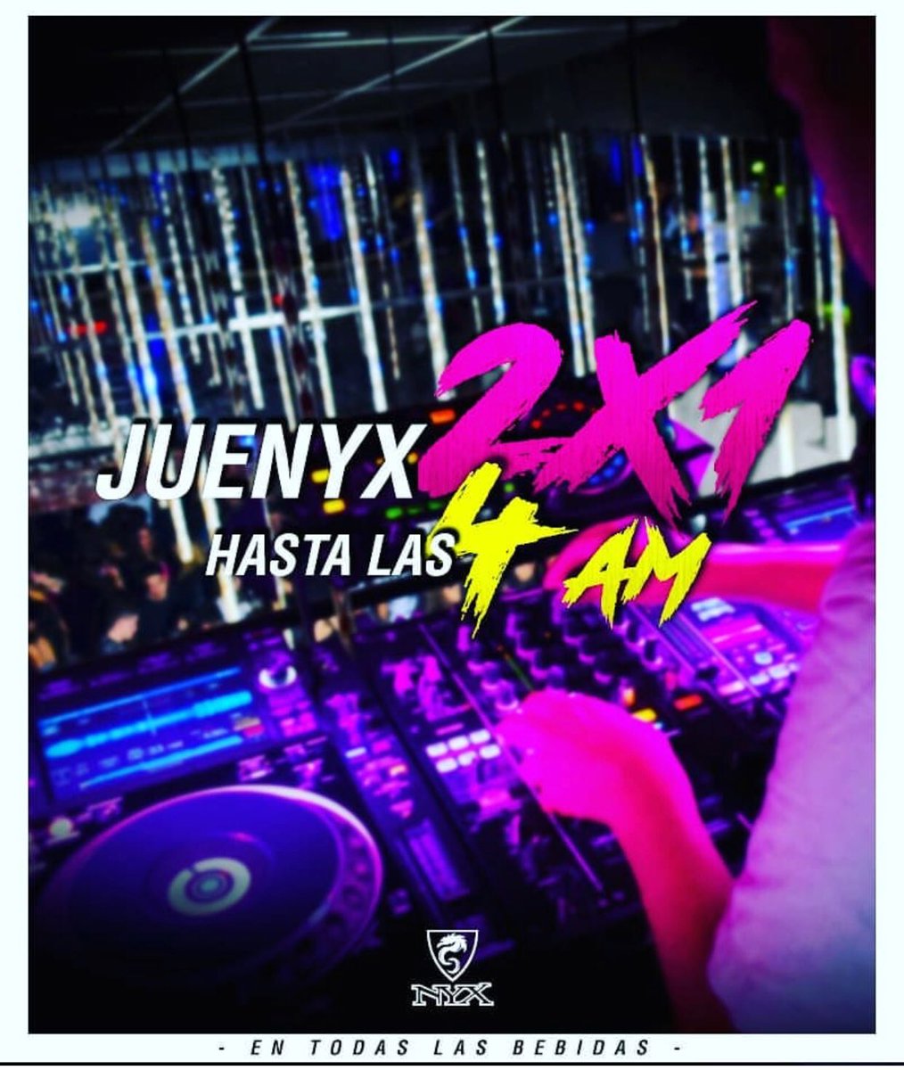 nyx_complejo's tweet photo. HOY JUENYX TE ESPERAMOS!!!
✌️ ✖️ ☝️ EN TODAS LAS BEBIDAS Y TODAS LAS MARCAS HASTA LAS 04:00AM!!! ❤️ 🏰 ❤️
VENITE TEMPRANO!!! https://t.co/0jwygl9oud